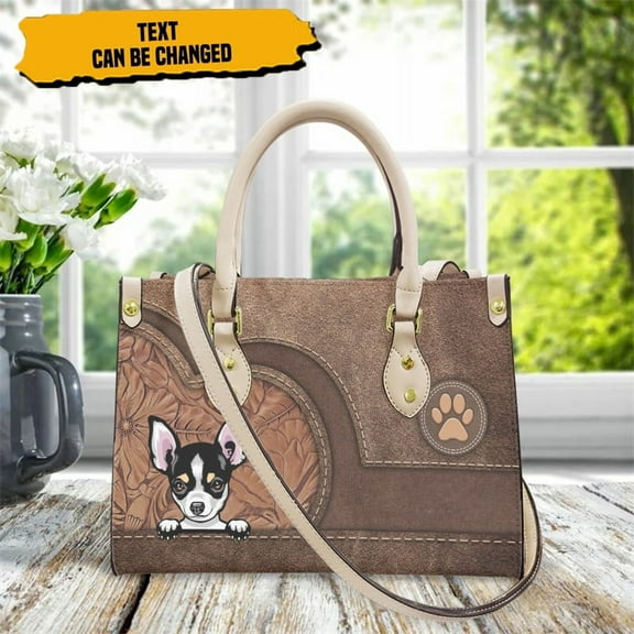 Personalized Women Kawaii Chihuahua Design Leather Ladies Cross Body Bags Woman Casual Vintage Tote Shoulder Bag