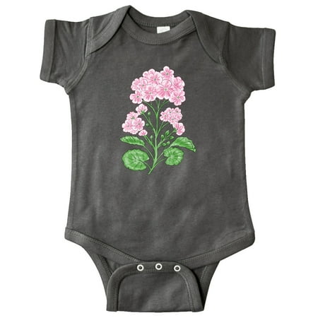

Inktastic Pink Geranium Flower Gift Baby Boy or Baby Girl Bodysuit