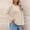 003 Khaki, variant on Women's Fall Winter Casual Knit Sweaters Long Sleeve Pullover Loose Fit Crewneck Side Split Hem Tunic Sweater Tops