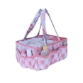 thumbnail image 3 of Bacati – Nursery Storage Caddy Watercolor Flowers Coral/Grey, 3 of 7