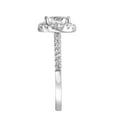 thumbnail image 4 of 2-1/5 Carat T.G.W. Created White Sapphire Halo Engagment Ring in Sterling Silver, 4 of 7