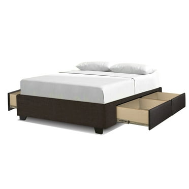 Maykoosh Lakefront Luxury 4 Drawer Platform Storage Bed, King, Grey