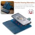 thumbnail image 3 of Allytech Wallet Case for OnePlus 12 with 3 Card Slots & Cash Pocket, 2 in 1 Detachable Strong Magnetic Case, Retro PU Leather Shockproof Magnetic Clasp Slim Protective Shell - Blue, 3 of 8