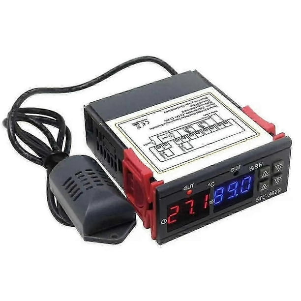 Stc-3028 220v Digital Thermostat Thermometer Hygrometer Temperature Humidity Controller Regulator