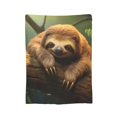 thumbnail image 2 of Cute Asleep Sloth Blanket Gifts for Adults Women Flannel Throw Blankets 80x60, 2 of 6