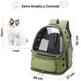 thumbnail image 3 of Mochila transportadora de gatos perros mascotas bolsa de viaje, 3 of 8