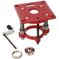 thumbnail image 1 of Adjustable Router Lift Base,Aluminum Alloy Steel 4 Jaw Clamping,Router Lifting System Trimming Base,for Small Table, 1 of 8