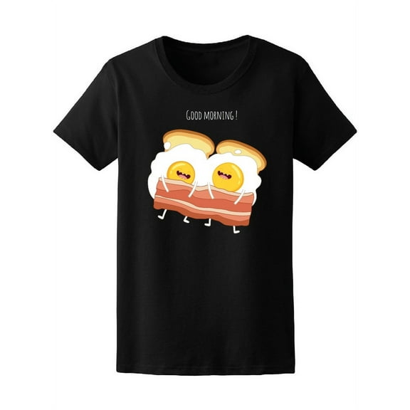 Couple Eggs With Bacon Breakfast T-Shirt Women -Image by Shutterstock, Female Medium