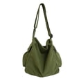 thumbnail image 4 of Bolso hobo de lona multifunción Correas ajustables Bolso de mano de ocio Mujeres Hombres Bolso de hombro de estilo vintage para oficina Playa Compras Verde Hugo bolsos de hombro de las mujeres, 4 of 10