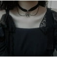 thumbnail image 3 of Choker Necklace Multi Chains Gothic Style,Short Moon Shape Hollow Out Women Necklace, 3 of 6