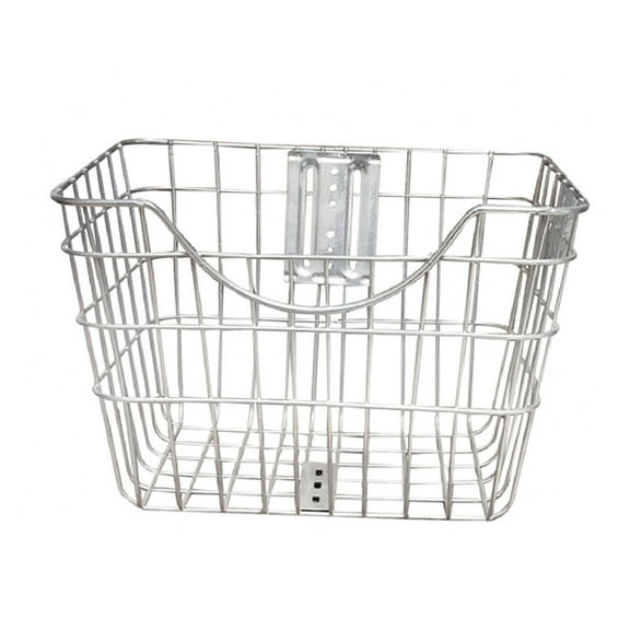 funtasica Front Bike Basket Bike Storage Basket Large Capacity Stainless Steel Bike Wire Basket Bike Accessories for Hiking Riding
