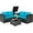 Blue, variant on Costway 4PCS Outdoor Patio Rattan Furniture Set Cushion Loveseat Storage Table Turquoise