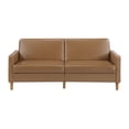 thumbnail image 6 of OakvillePark Cedarsong Faux Leather Convertible Sofa Bed, Camel, 6 of 13
