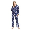 thumbnail image 2 of GLOBAL Womens Flannel Cotton Pajama Set Long PJs Flannel Loungewear Sleepwear,Size S-3XL, 2 of 6