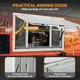 thumbnail image 5 of Concession Window 36"x36" Aluminum Alloy Concession Serving Window with 4 Horizontal Sliding Screen Windows & Awning Door & Drag Hook, Stand Serving Window for Food Trucks Concession, 5 of 8