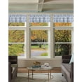 thumbnail image 2 of Country Leaves Curtain Valance for Windows/Living Room/Kitchen/Bathroom/Café, Short Rod Pocket Tier Curtain Window Treatment Panel Blue Spring Pastoral Botanical Leaf Topper Curtain 42''x18'', 2 of 6