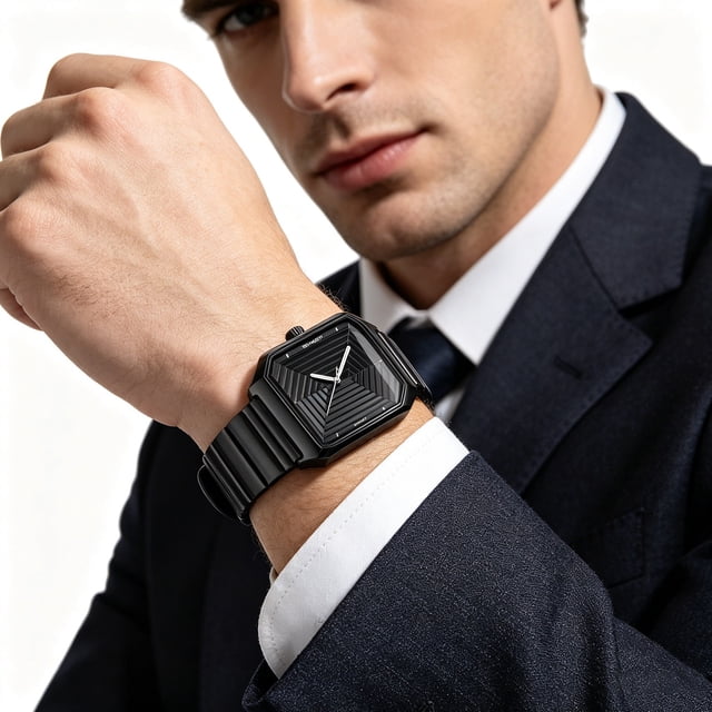 Reloj de pulsera de cuarzo unisex con correa de acero inoxidable, resistente al agua hasta 30 m, elegante reloj de vestir casual, caja de 36 mm, adecuado para hombres y mujeres