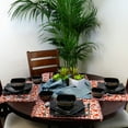 thumbnail image 4 of Elama Paul 6 Piece Stoneware Salad Plate Set in Matt Black with Gold Rim, 4 of 5