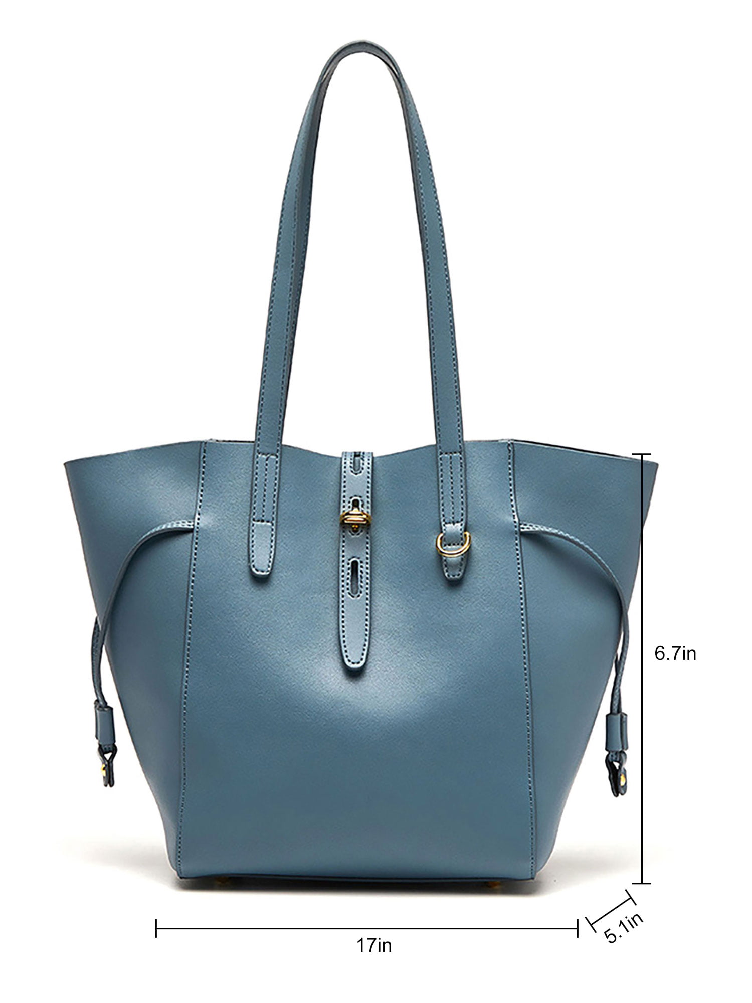 Ladies Leather Handbag Womens Large Capacity Ladies Tote Bag Top-Handle Purple,43cm
