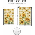 thumbnail image 4 of Sunflower Garden Flag 12x18 Inch Double Sided Yellow Plaid Outdoor Garden Banner for Porch Balcony Yard Seasonal Holiday Welcome Decoration, 4 of 6