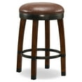 thumbnail image 4 of Leick Home 10118SN/SB Wood Cask Stave Counter Height Stool with Faux Leather Seat, Set of 2, Sienna and Sable, 4 of 11