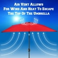 thumbnail image 3 of Sunny 10'x6.5' OUTDOOR SOLAR 26 LED LIGHTS ALUMINIUM PATIO UMBRELLA RECTANGLE TILT-BURGUNDY COLOR, 3 of 8