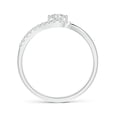 thumbnail image 2 of ANGARA Natural Solitaire Diamond Swirl Promise Ring in 14K White Gold for Women (Size-4.1mm| Color-H| Clarity-SI2) | April Birthstone, Anniversary, Jewelry Gift for Women | Natural Diamond Ring, 2 of 9