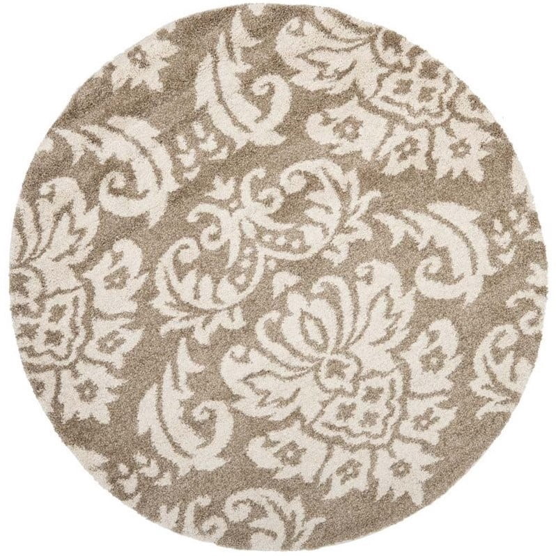 Safavieh Florida Shag Beige Shag Rug - Round 4'