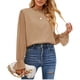 thumbnail image 1 of Camisa De Moda Para Mujer, Blusas Elegantes De Gasa De Manga Larga Con Cuello Alto Cómodas Para El Trabajo Para Citas Para Mujer ANGGREK Caqui L, 1 of 6