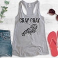 thumbnail image 2 of Cray Cray Tank Top, Ladies Racerback Tank Top, Crayfish Tank, Fishing Tank, Funny Fish Tank, Heather Gray, XX-Large, 2 of 3
