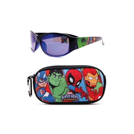 Superhero Adventures Soft Case and Kid's Sunglasses Set