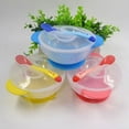 thumbnail image 2 of Farfi 1 Set Baby Suction Bowl Temperature Color Changing Spoon Feeding Tableware Tool (Yellow), 2 of 13