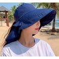 thumbnail image 3 of LinYooLi Chapeau de Protection Solaire Extérieur pour Femmes, Pliable, Large Bord, Queue de Cheval, Seau pour Cyclisme, Randonnée, 3 of 4