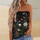 thumbnail image 2 of Camisetas Sin Mangas Para Mujer Camiseta sin mangas Bandeau sin tirantes a juego de Color cómoda para mujer, camiseta sin mangas holgada para vacaciones de verano, blusa para mujer (Black, L), 2 of 5