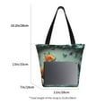 thumbnail image 3 of Salouo Paper Fox Crow Fantasy for Shoppers Tote for Women Foldable Handbags with Big Capacity Casual One-Shoulder Shopping Bag Hobo Bags Fit for Office/Shopping/Park, 3 of 6