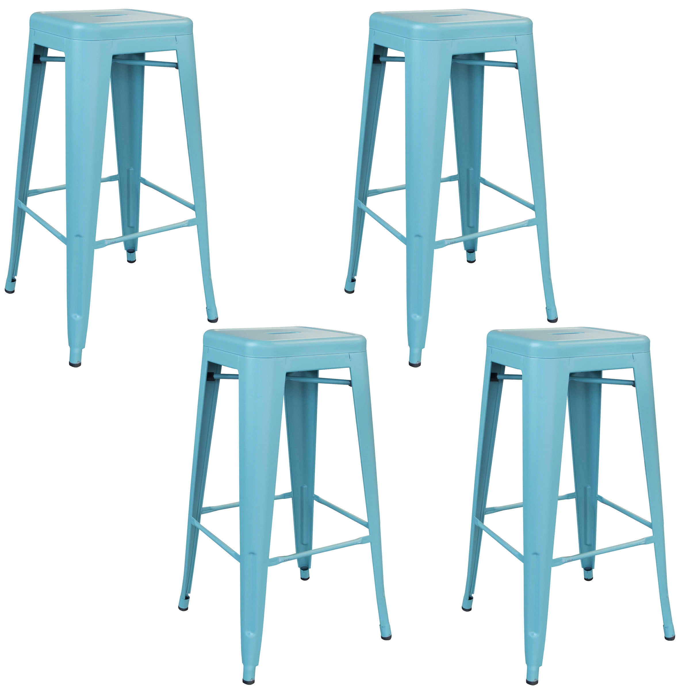 AmeriHome Indoor/Outdoor 30 inch Metal Bar Stool Set 4 Piece