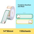 thumbnail image 4 of Thermal Label Paper Thermal Printing Paper Thermal Label Name Price Size Barcode Sticker Waterproof 1 Roll/5 Rolls Compatible with D11 Label Printer for Home Office Organization Supermarket, 4 of 8