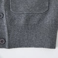 thumbnail image 6 of Otqutp 4-14 Years Children's Knitted Cardigan Pocket School Student Girls Sweater Coat Toddler Long Sleeve Button Knit Solid Sweaters Tops(Dark Gray,13-14 Years), 6 of 9