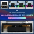 thumbnail image 5 of JOYSOURCE Black TV Stand with LED for 55 60 65 70 75 inch TV, Modern High Gloss Entertainment Center with Large Storage for Living Room, 5 of 15