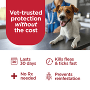 TevraPet FirstAct Plus Flea and Tick Prevention for Extra Large Dogs 89-132 lbs, 3 Monthly Treatments