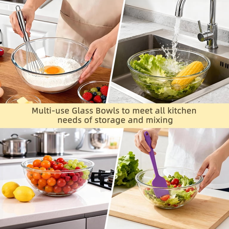 TAIMASI 10-Piece Glass Mixing Bowl Set with Baking Tools photo 2