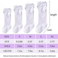 thumbnail image 4 of Yoyauz Knee High Enough Socks For Girls Bow Stockings For Babies And Toddlers Cotton Ruffles Uniform Leggings, 4 of 7