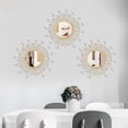 thumbnail image 5 of 3 Pack Metal Mirrors for Wall Sunburst Wall Mirrors Home Décor Decorative Hanging Wall Art for Living Room Bedroom Entryway (Gold Crystal, Sunburst), 5 of 7