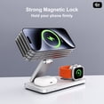 thumbnail image 2 of 25W Wireless Charging Compatible For IPhone 17-12 Pro Max, 3-in-1 Magnetic Foldable Compatible With Apple Watch & AirPods Pro White, 2 of 11