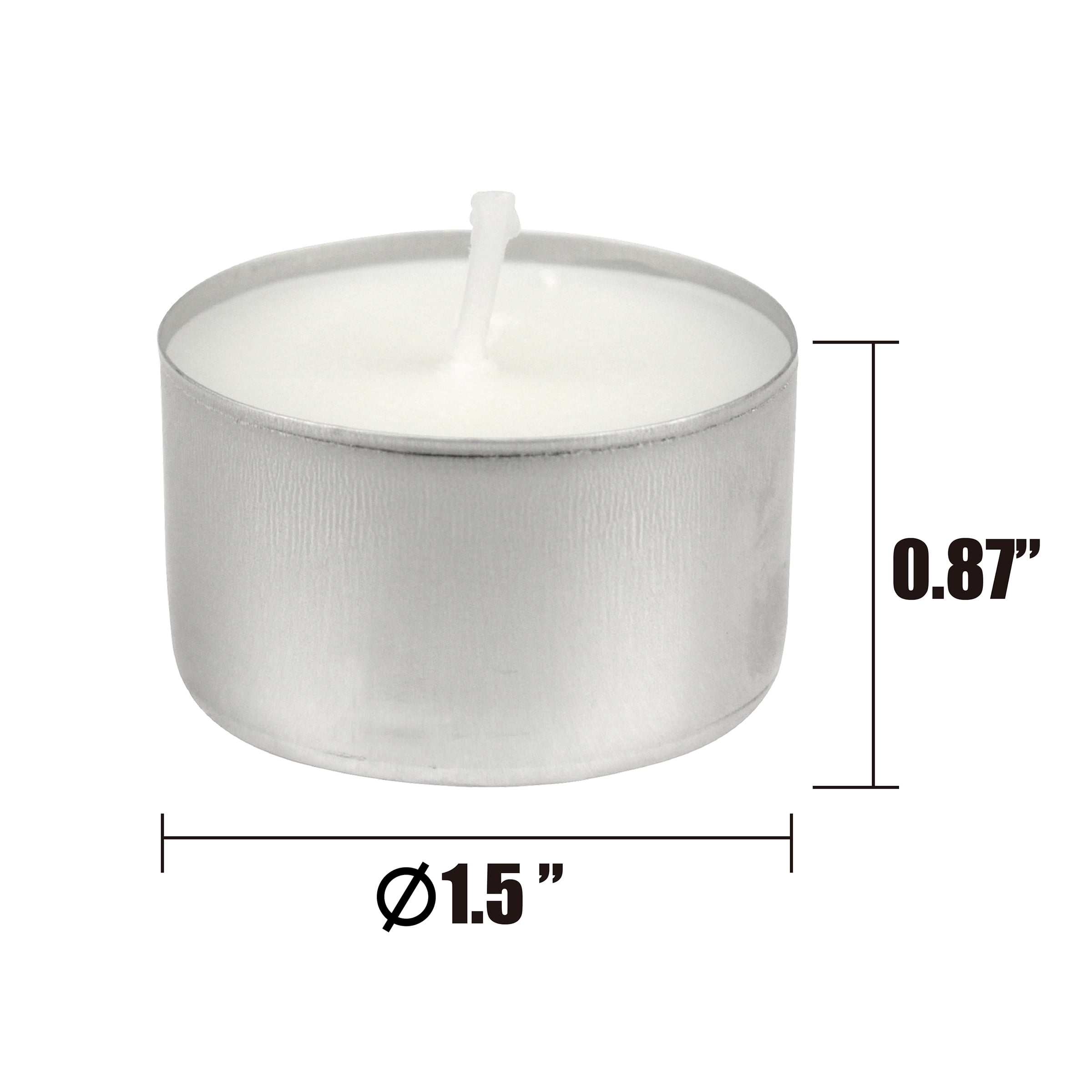 ARVO Tealight Candles White Unscented 6-8 Hour Burn Time Wax Candles Pack of 50 