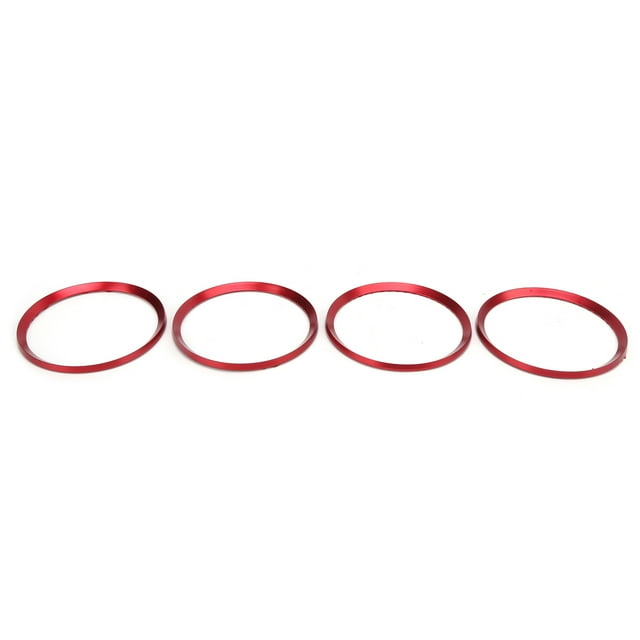 Hubcentric Rings Wheel Center Trim Hub Rings Auto Accessories 4pcs Car Wheel Center Hub Trim Decorative Cover Red Replacement For 10th Gen 2016 -2019