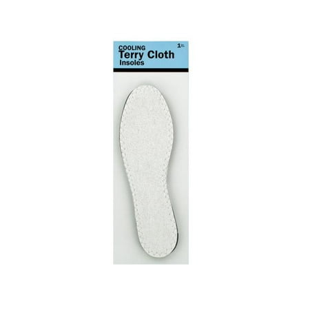 Women's terry cloth insoles assorted sizes (Available in a pack of 24)