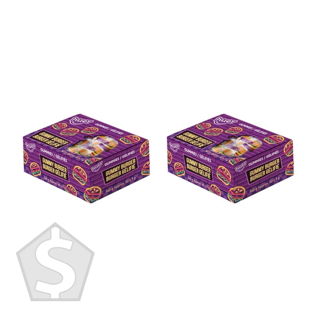 Huer Gummy Burger, 60 x 9 g - Lot de 2