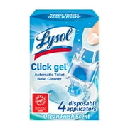 Lysol Click Gel Automatic Toilet Bowl Cleaner, Ocean Fresh Scent, 4ct
