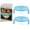 Sky Blue, variant on Hezzwei Rack Clearance! 2 Pack Microwave Folding Tray Microwave Stacker Cooker 2 Tier Microwave Plate Stacker Microwave Heating Layered Tray With Foldable Handles For Bowls Water Cups